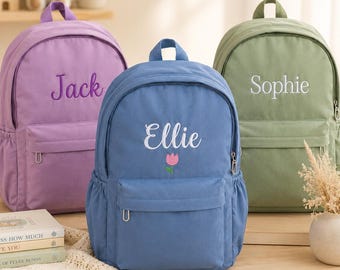 Personalisierter Kleinkinderrucksack mit Namensstickerei, Kindergartenrucksack, Geschenk zum Schulanfang für Kinder