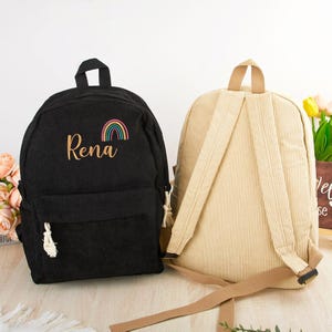 Sac à dos brodé personnalisé pour tout-petit, Sac à dos pour enfant avec nom, Cartable d'école classique pour enfants mignons, Cadeau pour la maternelle, Cadeau pour fille de fleur