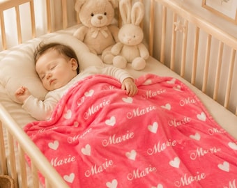 Plush Minky Personalized Name Blanket, Baby Girl abd Boy Blanket, Icon Blanket, Kids Blanket, Baby Shower Gifts, Swaddle Gift Bedding