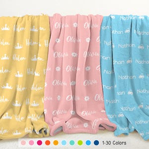 Personalized Baby Gifts for Kids, Baby Blanket with Name, Baby Shower Gifts, Girl Boy Blanket, Minky Blanket, Birthday Gifts for Newborns
