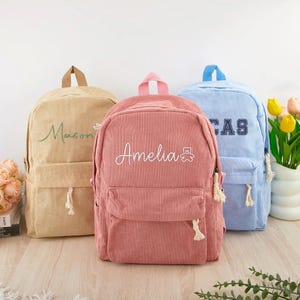 Benutzerdefinierter Name Kleinkindrucksack, personalisierte gestickte Schultasche für Kinder, Kindergeschenke, Zurück zu Schulgeschenk, Name Kinderrucksack