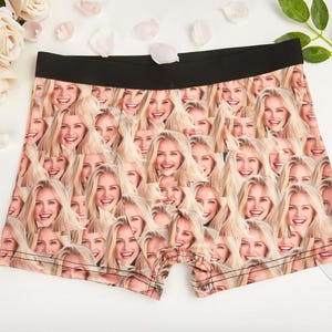 Calzoncillos bóxer con cara personalizada, ropa interior con foto personalizada, regalos de San Valentín