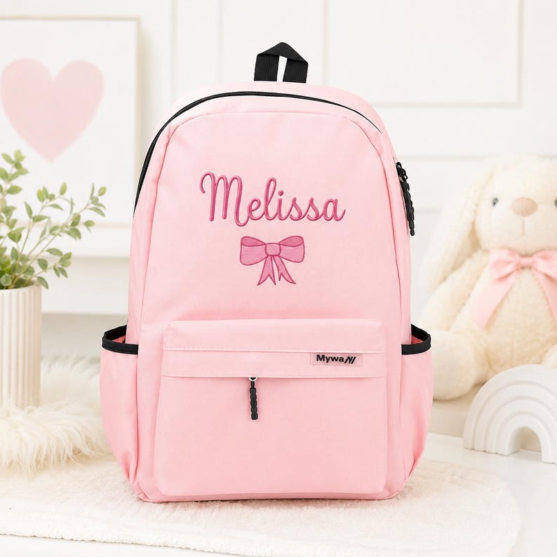 Personalized Kids Backpack with Name Embroidery, Custom School Bag for Girls Boys, Toddler Preschool Backpack, First Day of School Gift image 15