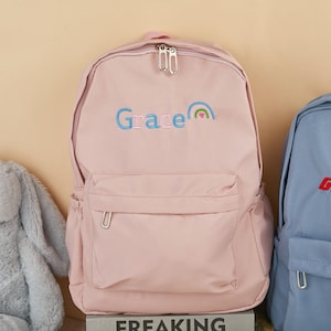 Embroidery Personalized Kids Backpack,Custom Kindergarten Toddler gifts, Kids School Bag, Monogram Backpacks for Girls Boys, Birthday Gifts