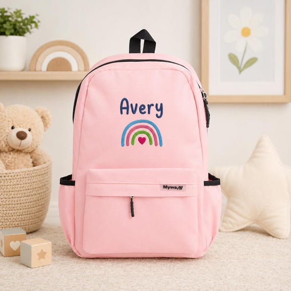 Personalized Kids Backpack with Name Embroidery, Custom School Bag for Girls Boys, Toddler Preschool Backpack, First Day of School Gift