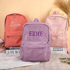 Sac à dos personnalisé pour enfants avec nom, sac d'école brodé personnalisé pour garçons et filles, sac à dos pour tout-petits ou la maternelle, cadeau de rentrée