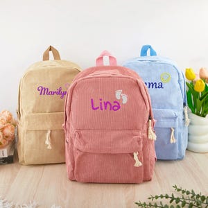 Sac à dos personnalisé pour enfant avec nom, sac à dos brodé personnalisé pour tout-petit, sac à dos pour enfants d'âge préscolaire, cadeau Flower Girl, cadeau pour la maternelle