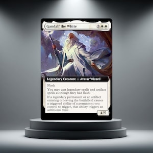 gandalf the white mtg card Gandalf, Rider [The Lord of Rings: Tales of Middle-Earth Pre – TokenMTG The Lord of the Rings MTG Arena - Gandalf The