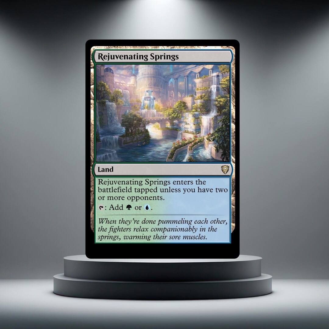 Spring Trap Proxy Magic Rejuvenating Springs - Bond Land Proxy Card - Custom MTG Playtest Card ...