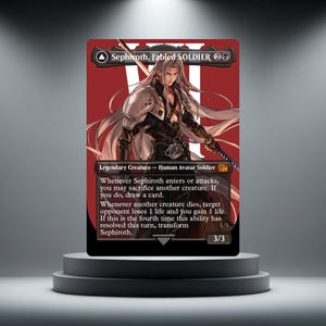 Sephiroth, den sagnomspunna SOLDATEN - Borderless Alt Art - Proxy-kort - Anpassat MTG-testkort