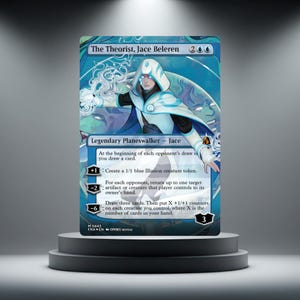 The Theorist, Jace Beleren (Borderless Alt Art) - Proxy Card - Custom MTG Playtest Card