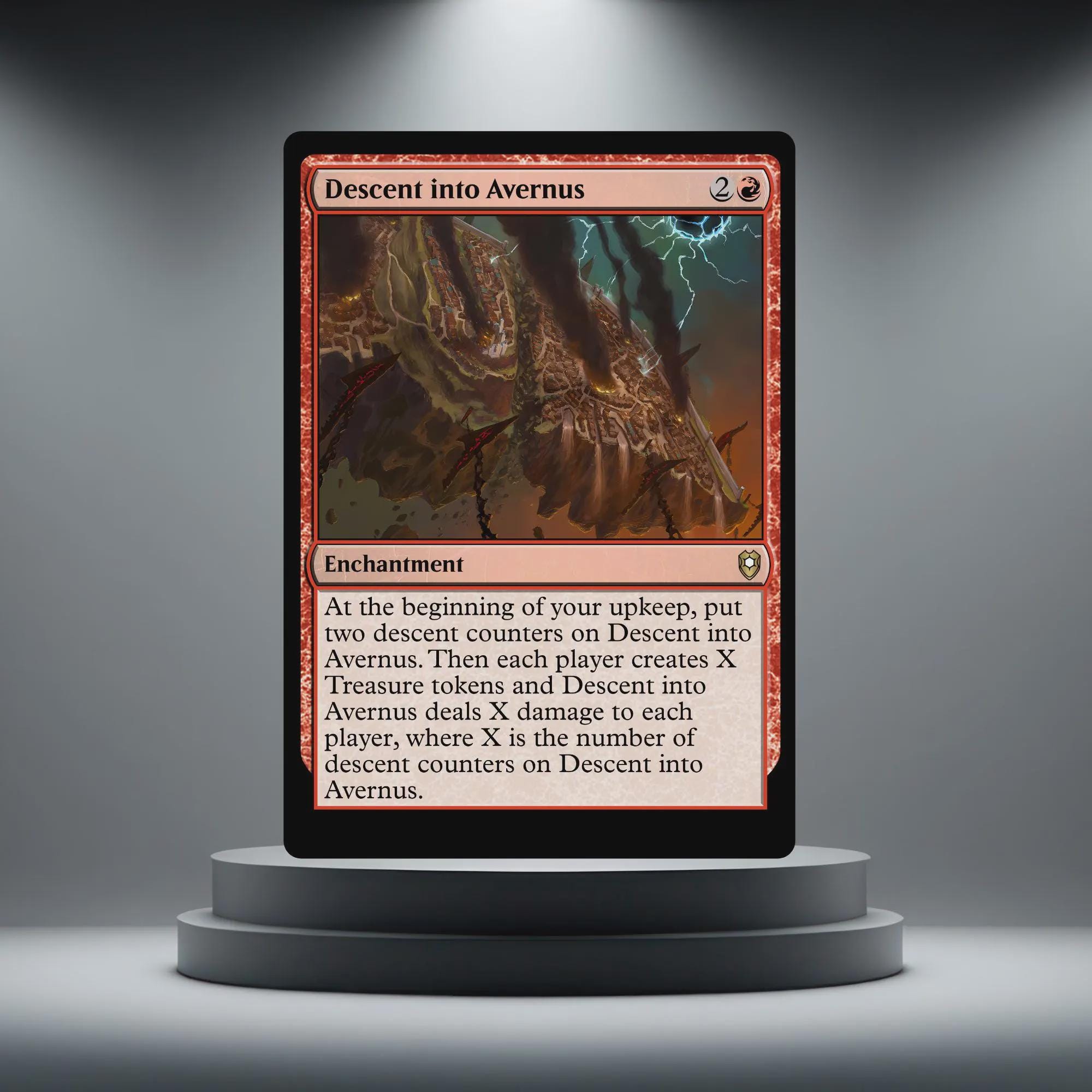 descent into avernus mtg card Magic The Gathering - Commander Legends - Battle for Baldur's Gate put two descent counters on Descent into Avernus Card Spotlight: Descent Into Avernus
