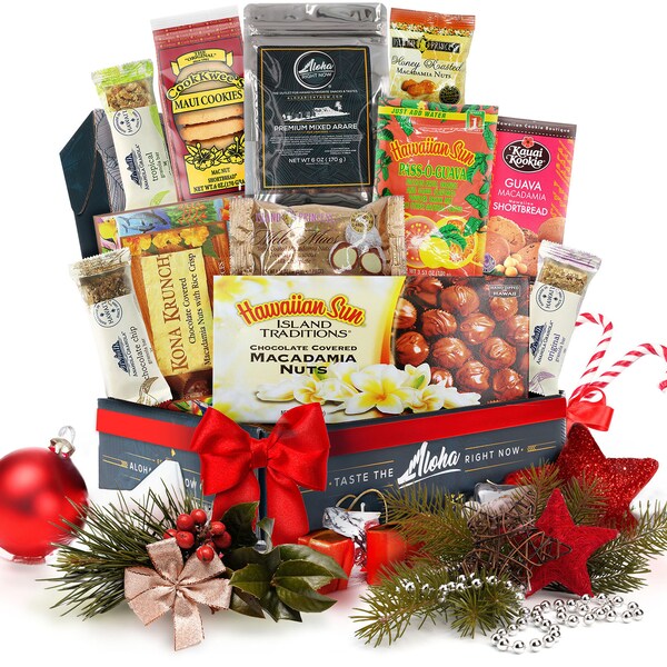 Aloha Right Now Hawaiian Variety Local Snack Pack - Pack of 11 - Hawaiian snacks - Special Assortment Basket Gift Box Pack - Hawaiian Gifts