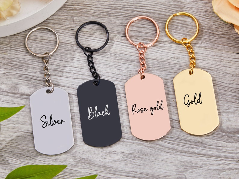 Personalized Photo Keychain, Doubled Sided Picture Keychain, Custom Stainless steel Keychain with Photo and Text, Custom Quote Keychain image 6