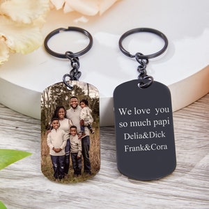 Personalized Photo Keychain, Doubled Sided Picture Keychain, Custom Stainless steel Keychain with Photo and Text, Custom Quote Keychain image 9