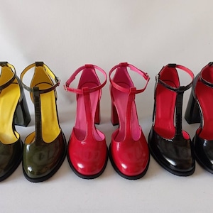 Mary Janes Schuh Schwarz Pumps Lederabsatz Sandale T Riemchen Ferse Für Frau Schwarz High Heel Blockabsatz Mary Janes Absatz Lässige Ferse Blockabsatz Schwarz
