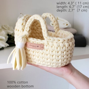 Doll baby basket Moses,bassinet, baby crib,Doll Cradle,baby girl gift, small doll carrier
