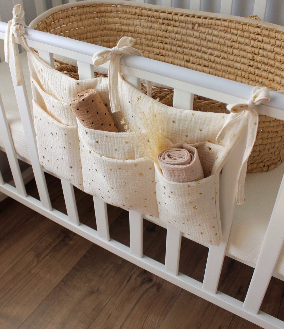 Crib Organizer Crib Organizer, Crib Container, Portable Bedside