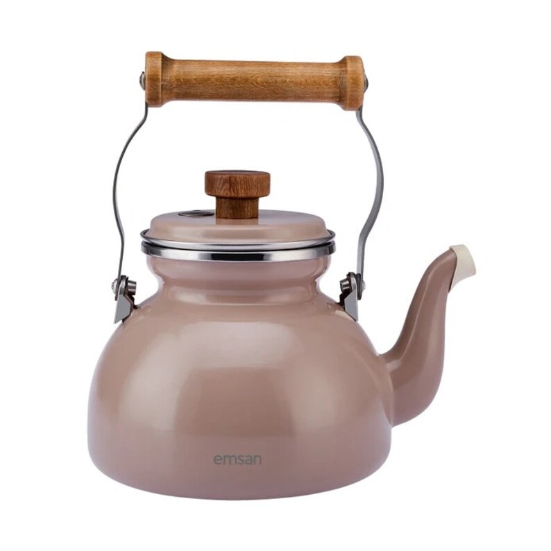 Enamel Teapot Best Quality Teapot Caydanlık/semaver 2.4lt/81.15oz Cream