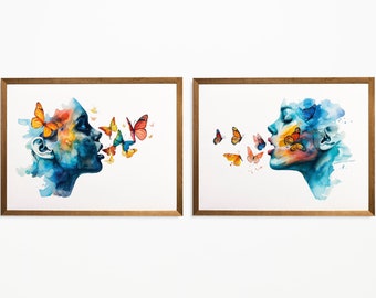 Speech Therapy Art Print Counseling Office Decor Speech Language Pathologist Posters Therapist Office Wall Art Watercolor SLP Prints