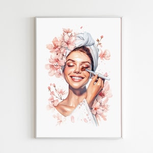 Skincare Art Print Esthetician Gifts for Dermatologist Gift For Makeup Artist Salon Decor Skin Сare Specialist Printable Art Beauty Poster