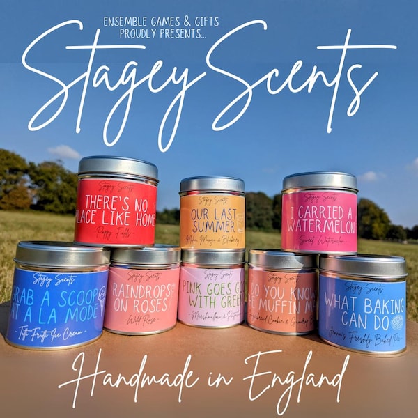 Musical Theatre Inspired Candles - Stagey Scents - Musical Theatre Quote - Sparkle Premium Tin Candle