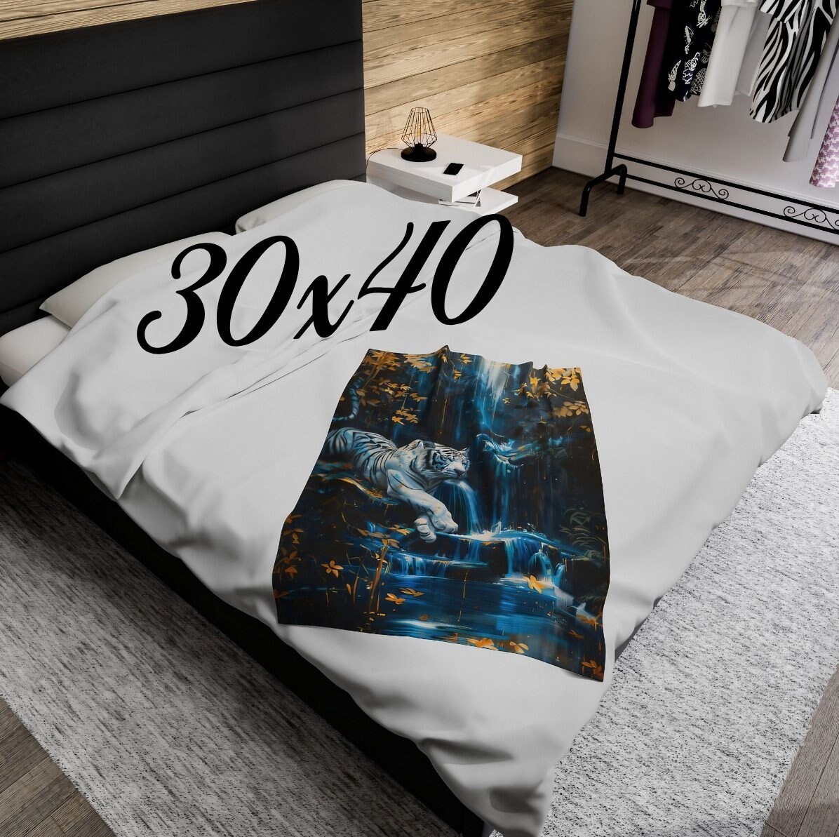 Hiyoko White Tiger Throw Velvet Blanket - Warm And Nigeria | Ubuy