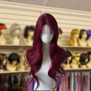 Chic 26&quot; Long Body Wave Synthetic U-Part Lace Red Wig