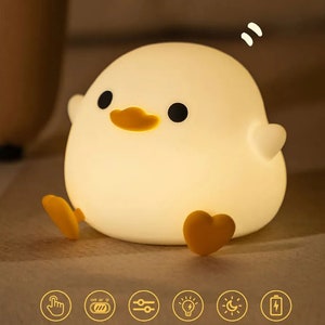 LED Cute Bean Duck Night Light zdjęcie 5