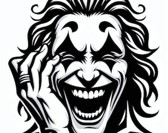 Jokervector, Vectorkunst, Digitale download, Joker, Jokerkunst, SVG-download, Afdrukbare afbeeldingen