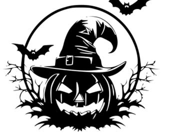 Griezelige Halloween-pompoenvector | SVG-, png- en pdf-bestand Jack O'Lantern-clipart voor cricut en sublimatie