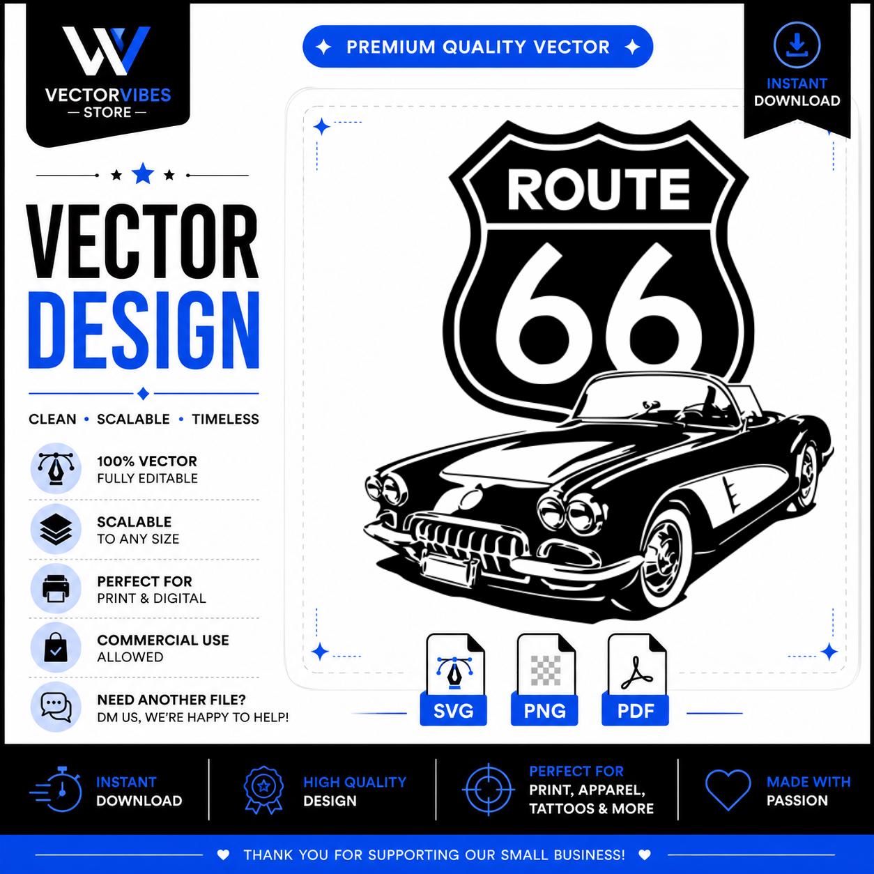 Route 66 vector - Etsy 日本