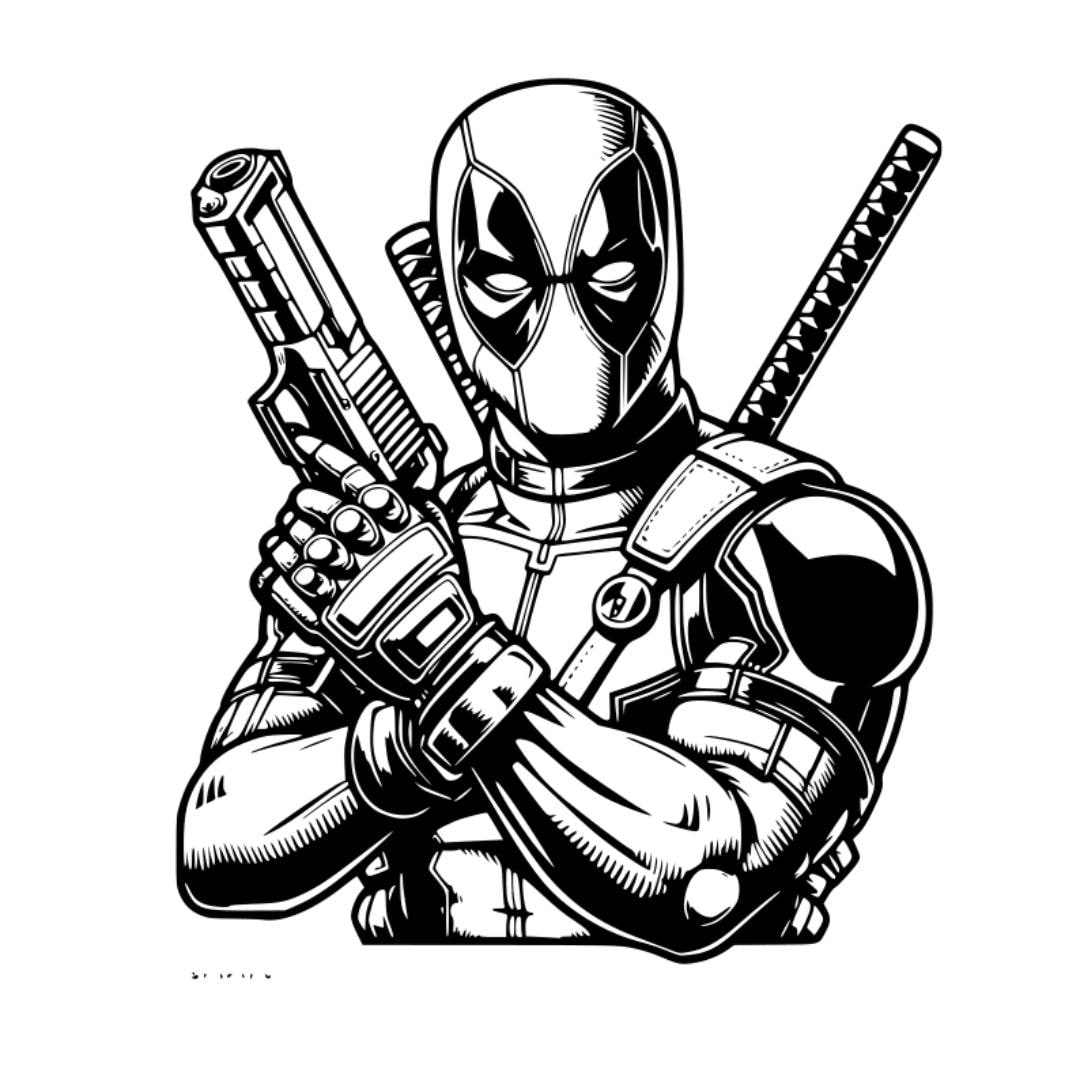 Deadpool Vector Art, SVG File, Vector Designs, Digital Download ...