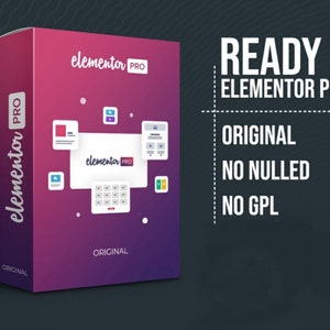 Elementor Pro - 1 Year Genuine | License Pro Plan | AUTO Update! | License key Included! | Wordpress Plugin