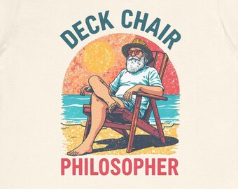 Camiseta "Filósofo de la tumbona" / Camiseta ingeniosa de crucero y viaje para una relajación profunda