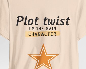 Main Character Graphic Tee: Unisex Cotton Jersey Short Sleeve Shirt