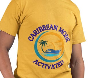 Caribbean Mode Activated Tee: Unisex Jersey Short Sleeve T-Shirt