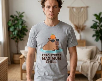 Zero Stress Maximum Chill T-Shirt | Relaxing Bear in Sunglasses