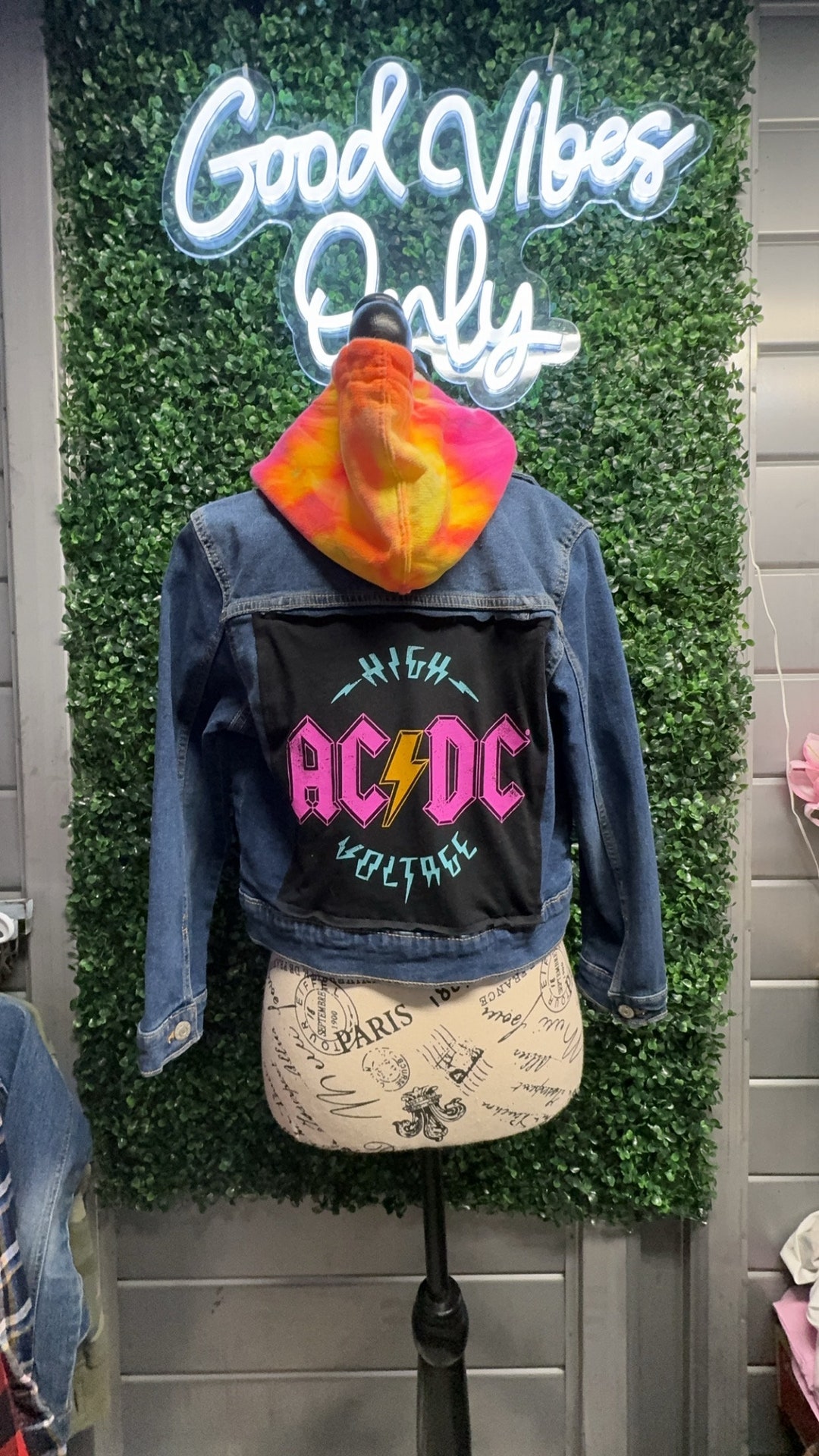 Kids Upcycled AC/DC Jean Jacket - Etsy