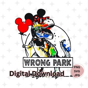 Wrong Park Svg Png Natychmiastowe pobieranie Wydrukowalny projekt Svg dla Cricut Plik do cięcia winylu Plik do sublimacji