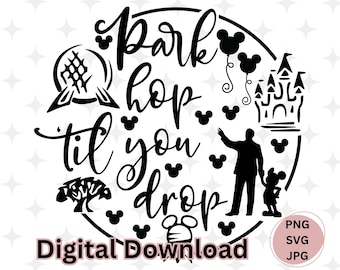 Park Hop Castle SVG PNG (Digital Download) – Theme Park Design
