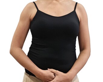 Cami Top with Built In Bra Padded Singlet