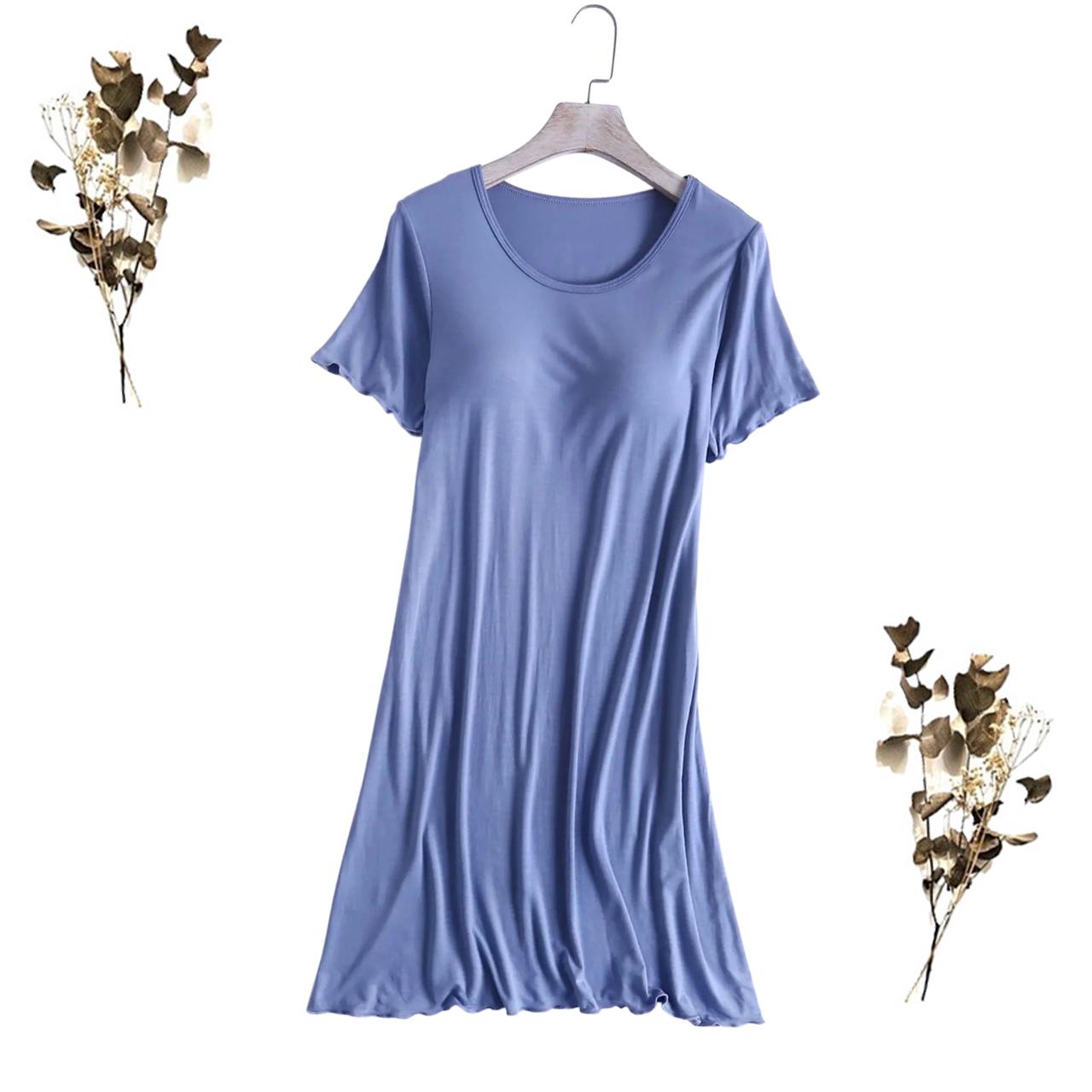 Nightdress Nightgown With Built in Bra Inbuilt Bra and Ruffle Rims Etsy UK