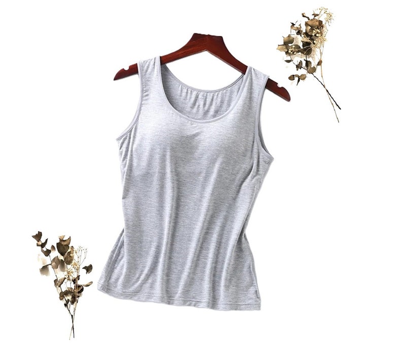 Tops with Built in Bra Tank Top