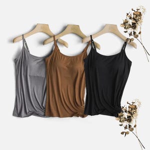 Cami Top mit eingebautem BH gepolstertes Singlet