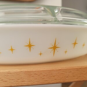 Vintage Pyrex Gold & Yellow sunflower Promotional atomic Starburst ...