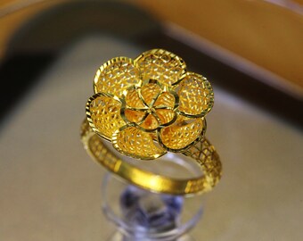アクセサリー Designed ring RF3601 | Solid Gold Filigree Designer Ring | 22K | 21 K