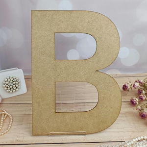 Wooden MDF Letter &quot;B&quot; for Crafting, Decor, Scrapbooking, Decoupage Craft, Sewing, Painting, Wedding Design, DIY projects