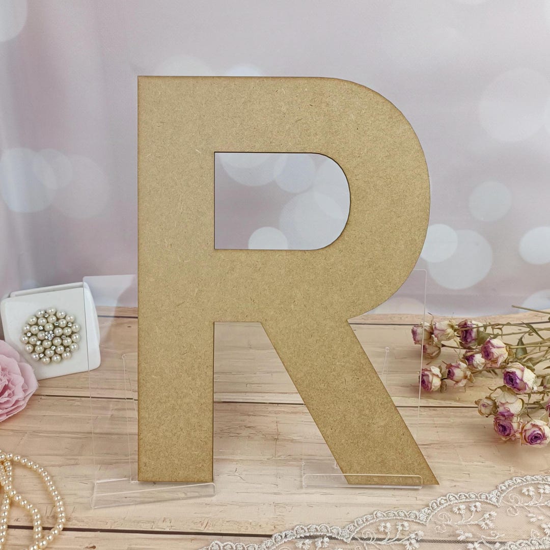 MDF Letter R – Wooden Craft Blank for Decorating, Painting, Decoupage ...