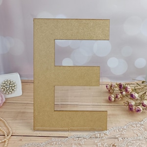 Wooden Letter "E" MDF Craft Letter for DIY Decor, Nursery Wall Art, Scrapbooking, Wedding Decoration, Unfinished Wooden Alphabet